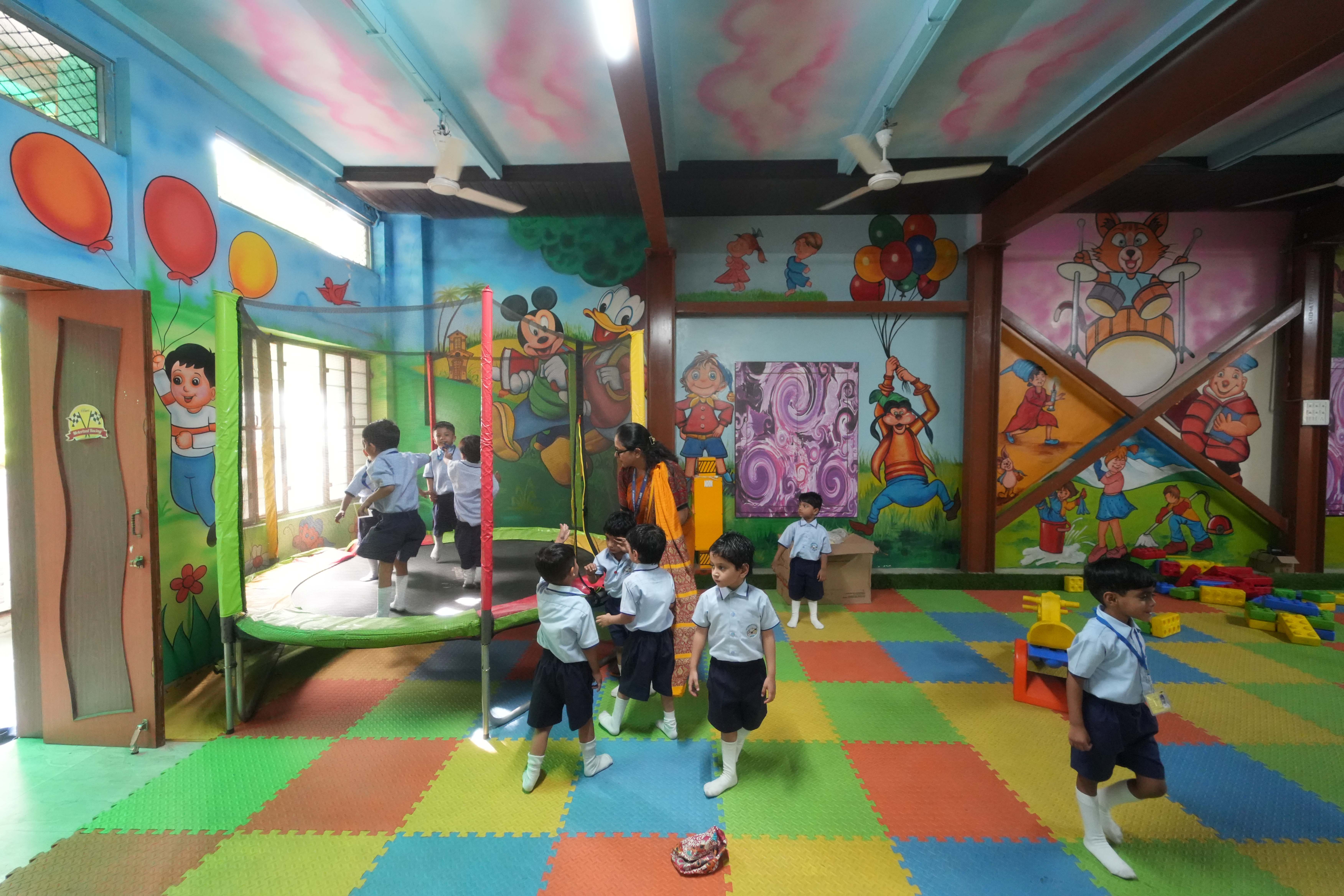 Students participating in a school activity